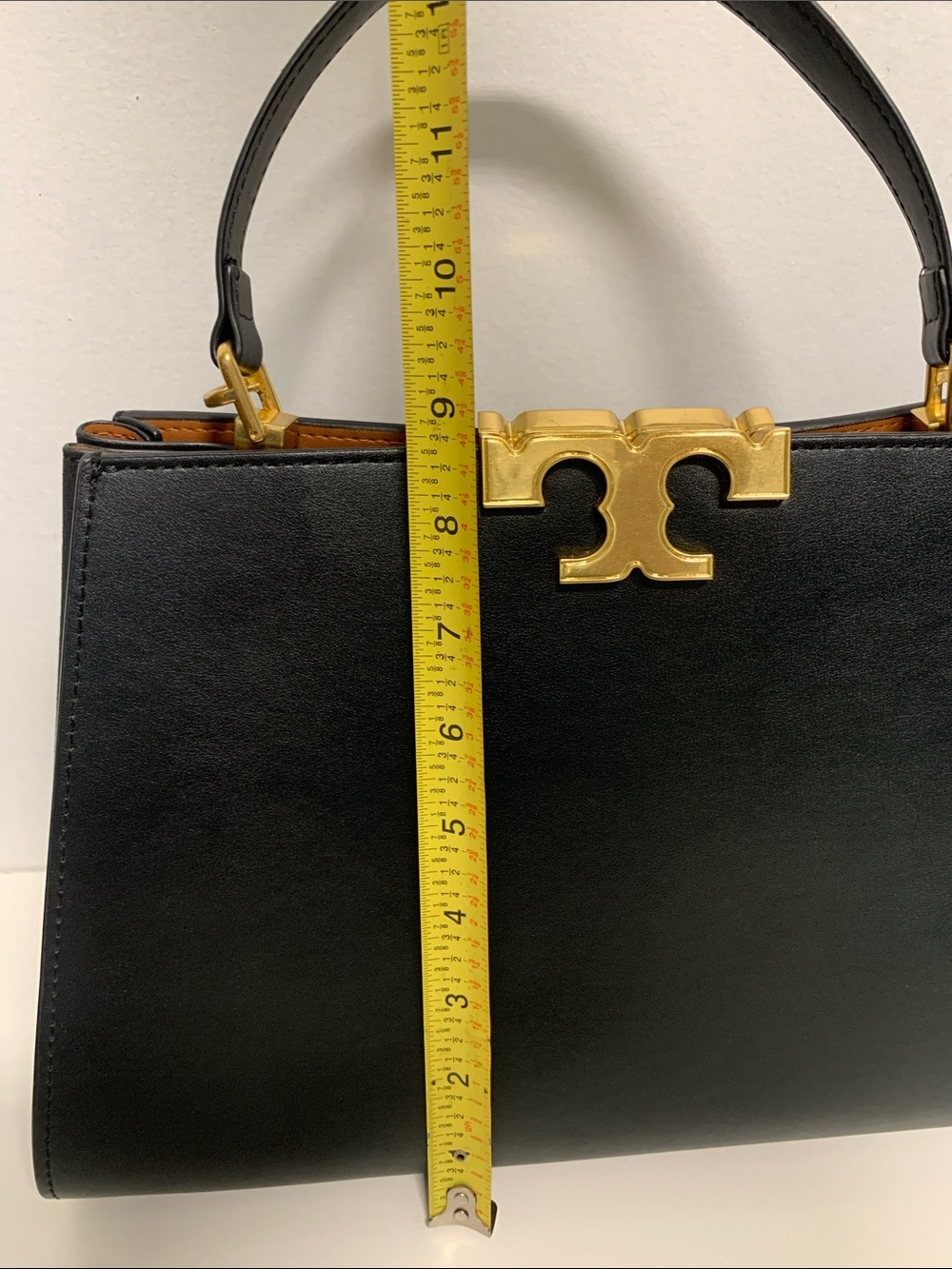 Tory Burch Black Leather Satchel with Gold Hardware - Picture 11 of 12